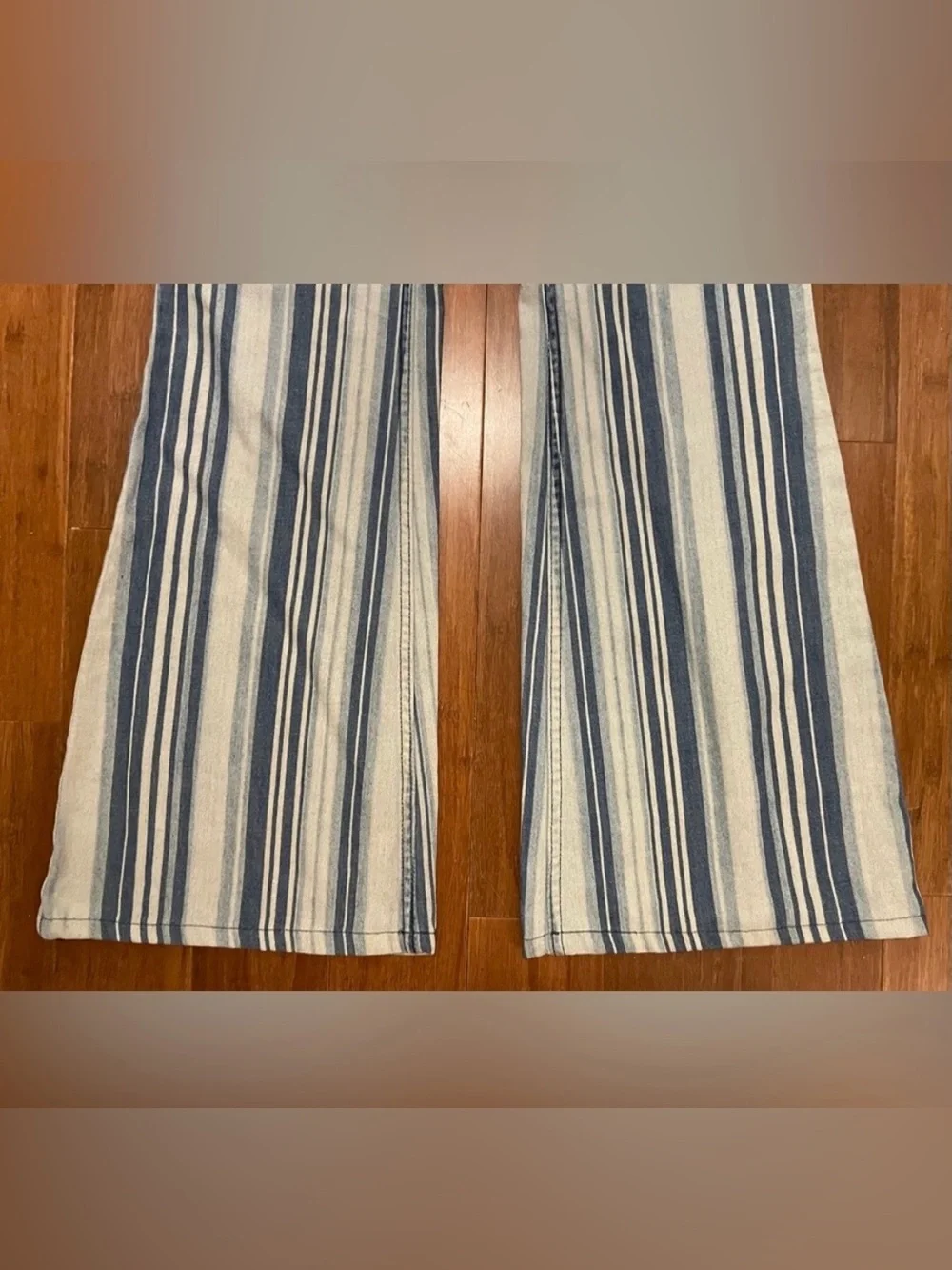 Free People Jeans 25 Flare Striped Beach Hippie
